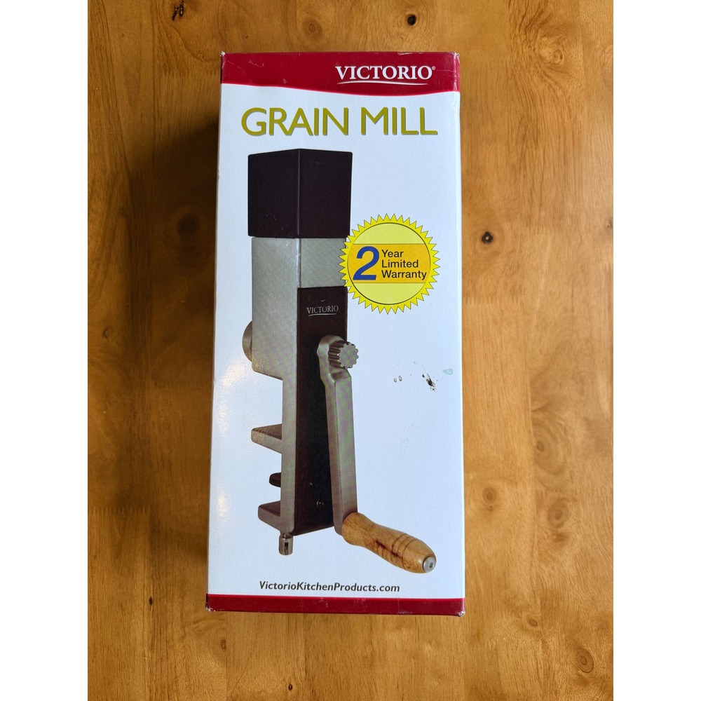 Victorio Grain Mill Hand Crank Manual Flour Grinder Stainless Steel Burrs
